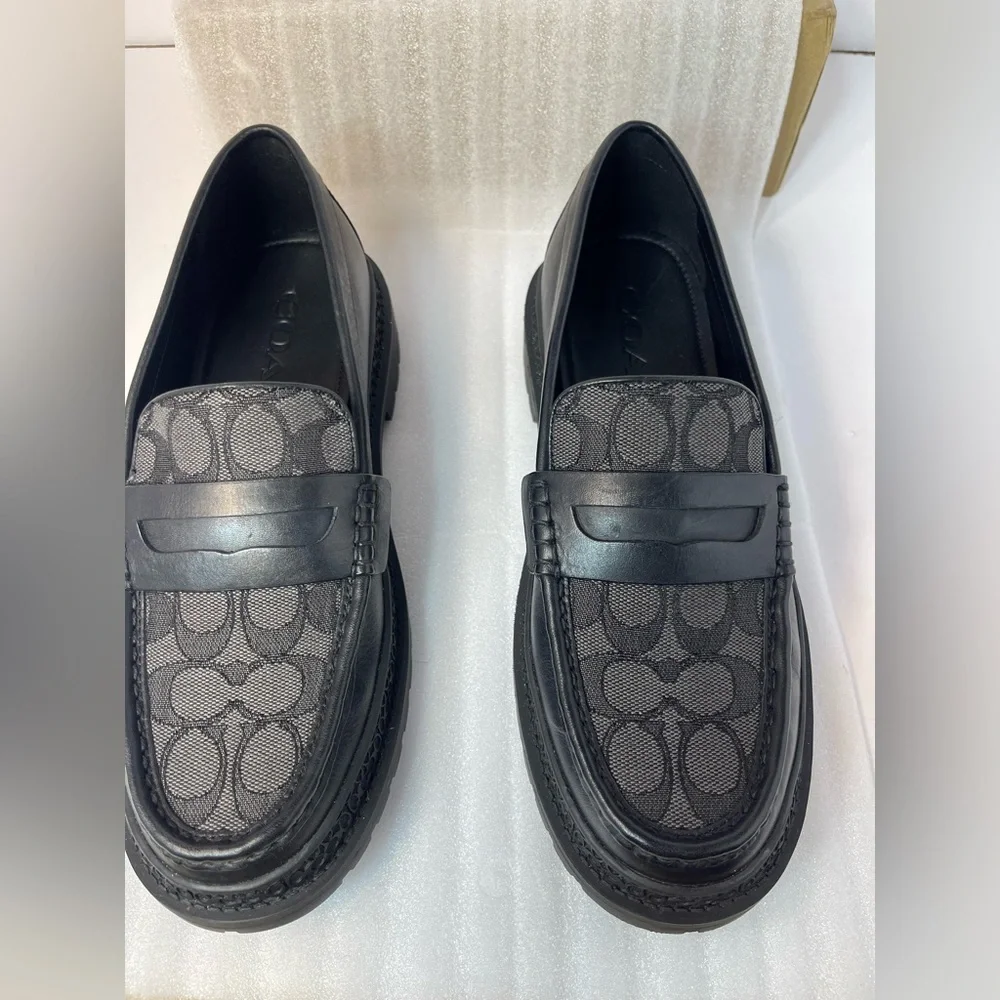 Coach Black and Gray Loafers for Men - Picture 2 of 16